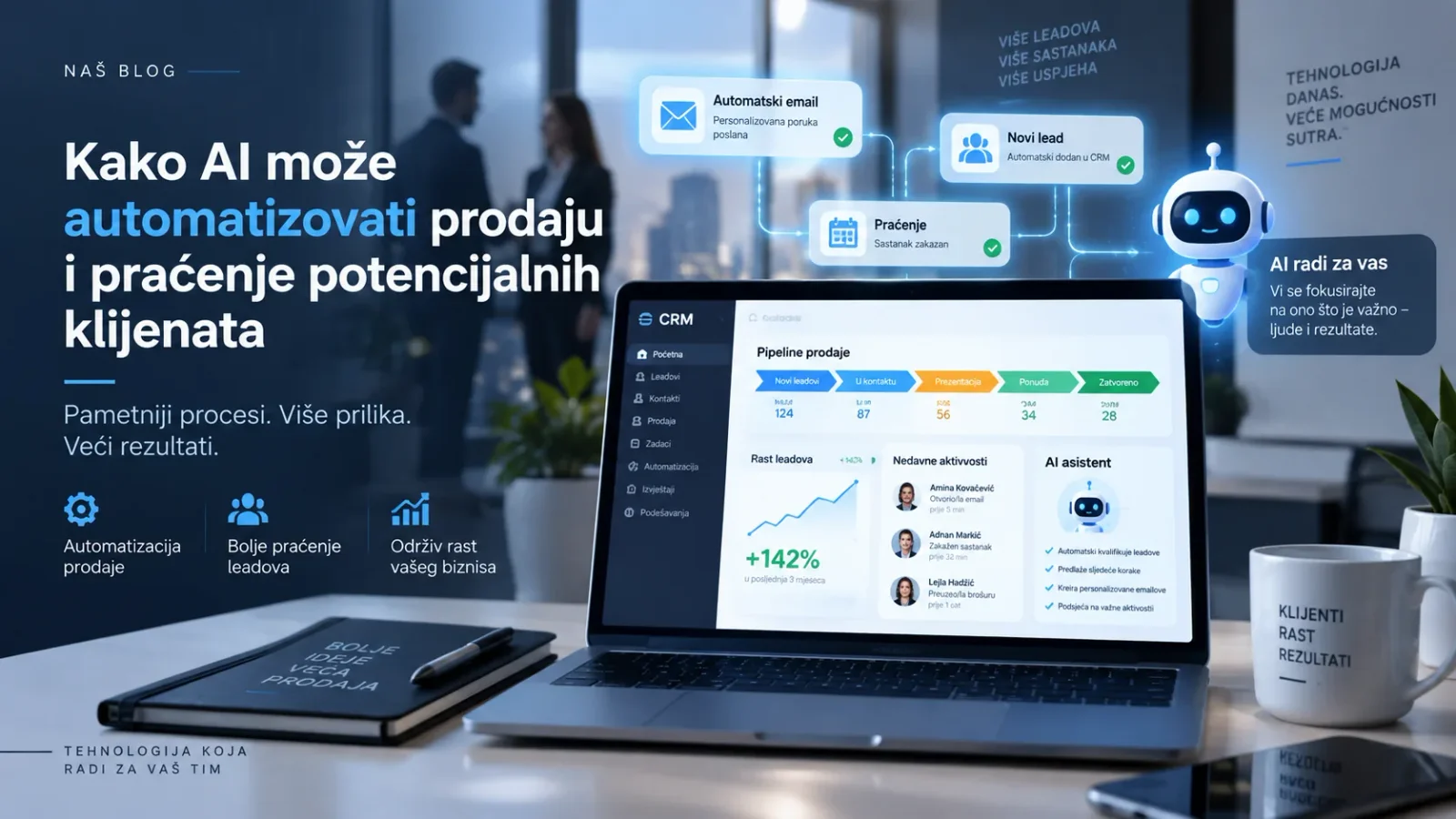 AI automatizacija prodaje i praćenje potencijalnih klijenata kroz CRM sistem – Digitalt Tuzla.